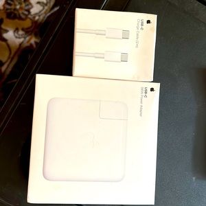Apple USB-C power adapter and charge cable